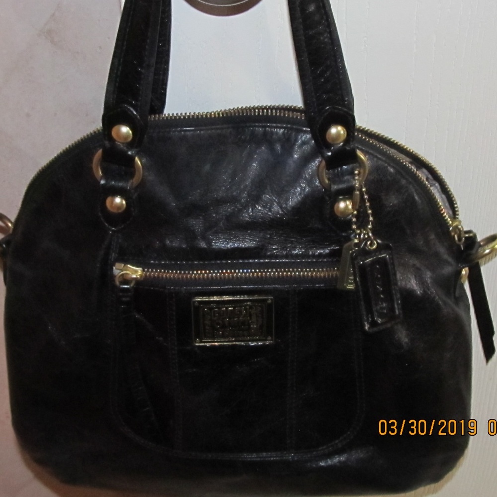 COACH HANDBAG   SATCHEL, LEATHER, Authentic